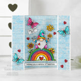 Creative Expressions, Woodware Clear Stamp 4"x6", Rainbow Gnome