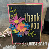 Sizzix 2D Embossing Folder and Thinlits 11/Pkg by Tim Holtz, Vault Side-Order Floristry (#666872)