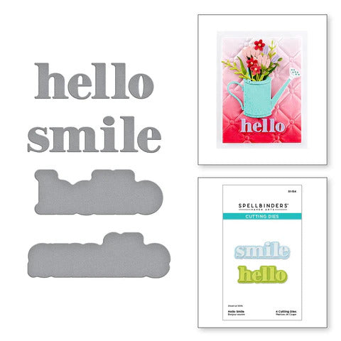 Spellbinders, Etched Die From The Out And About Collection, Hello Smile (S1-154)