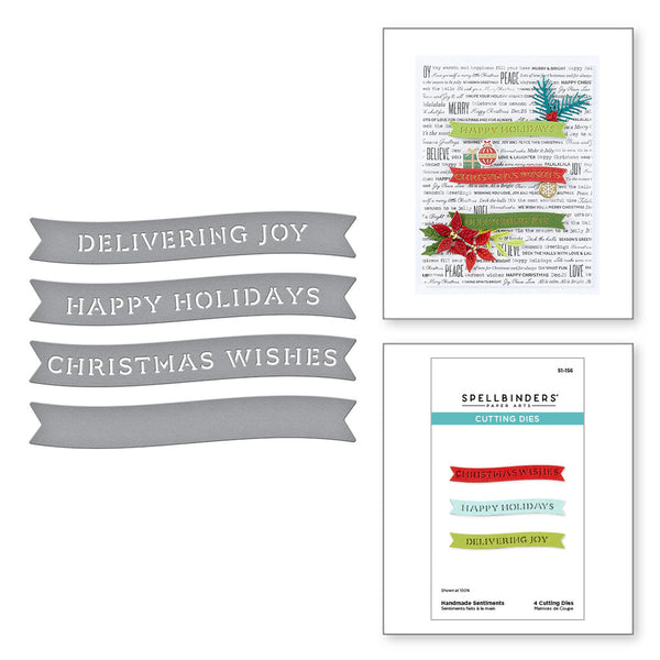Spellbinders, Etched Dies From Handmade Holidays, Handmade Sentiments (S1-156)