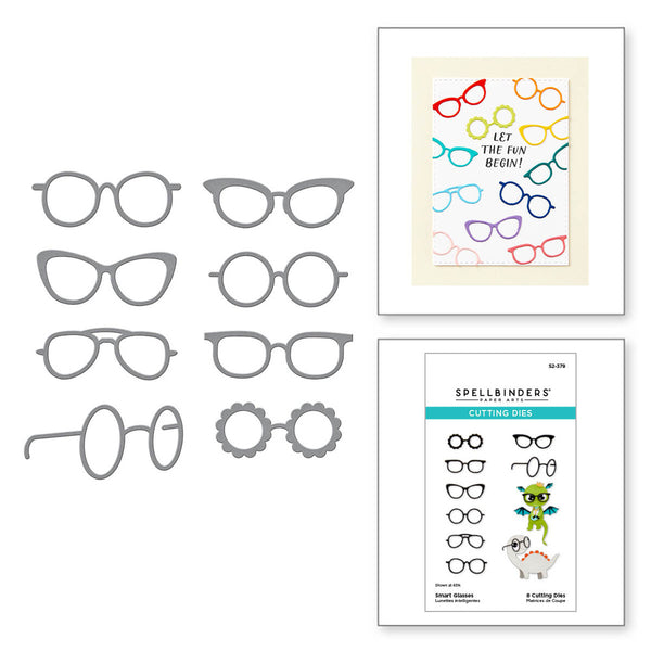Spellbinders Etched Dies From The Monster Birthday Collection, Smart Glasses (S2-379)