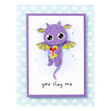 Spellbinders Etched Dies From The Monster Birthday Collection, Dancin' Birthday Dragon (S3-497)