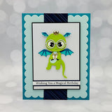 Spellbinders Etched Dies From The Monster Birthday Collection, Dancin' Birthday Dragon (S3-497)