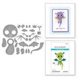 Spellbinders Etched Dies From The Monster Birthday Collection, Dancin' Birthday Dragon (S3-497)