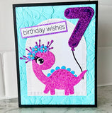 Spellbinders Etched Dies From The Monster Birthday Collection, Birthday Dinosaur (S3-498)