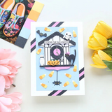 Spellbinders, Etched Die, Cuckoo Cottage - Halloween Tick Tock (S3-557)