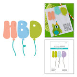 Spellbinders Etched Dies, Aged to Perfection, HBD Balloons (S3-592)