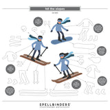 Spellbinders Etched Dies by Simon Hurley, Ski-Son's Greetings, Hit the Slopes (S3-563)