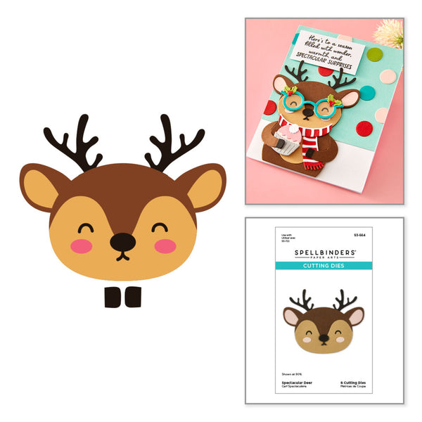 Spellbinders, Etched Dies From The Spectacular Christmas, Spectacular Deer (S3-564)