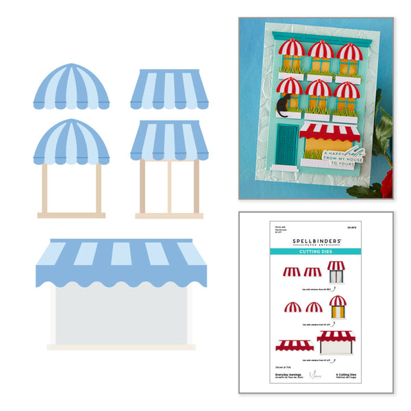 Spellbinders, Everyday City Holiday Die by Yana Smakula, Everyday Awnings (S3-579)