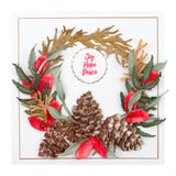 Spellbinders Etched Dies, From Susan's Holiday Flora Collection, Pine Cone and Evergreen Bough with Ladybugs from Susan Tierney-Cockburn (S4-1112)