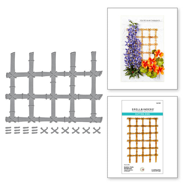 Spellbinders Etched Dies By Susan Tierney-Cockburn Bamboo Trellis, Through The Arbor Garden (S4-1321)