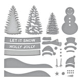 Spellbinders Etched Dies By Simon Hurley, Snowman Scene, Snow Globes (S4-1324)