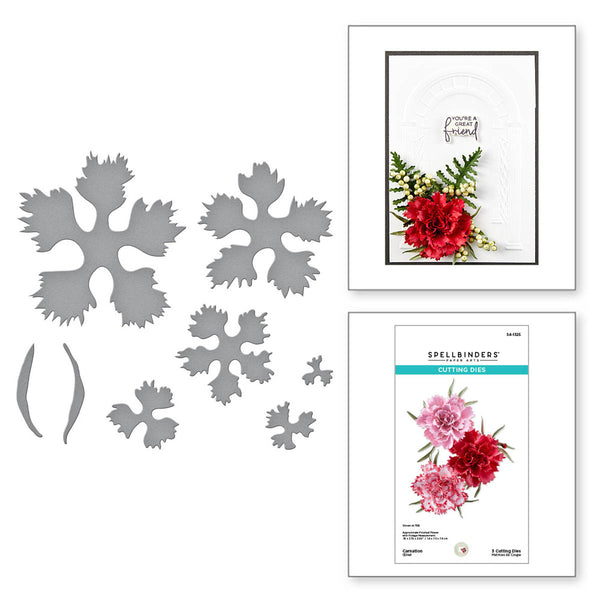 Spellbinders, Etched Dies By Susan Tierney-Cockburn Carnation, Through The Arbor Garden (S4-1325)