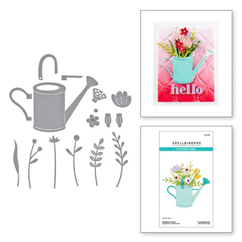 Spellbinders, Etched Die From The Out And About Collection, Sprinkle & Grow (S4-1351)