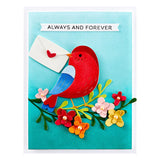 Spellbinders, Etched Die From The Out And About Collection (S4-1352), Love Note Bird