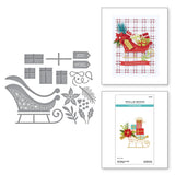 Spellbinders Etched Dies From Home For The Holidays, Delivering Joy Sleigh (S4-1358)