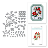 Spellbinders Etched Dies From Home For The Holidays, Poinsettia Spray (S4-1366)