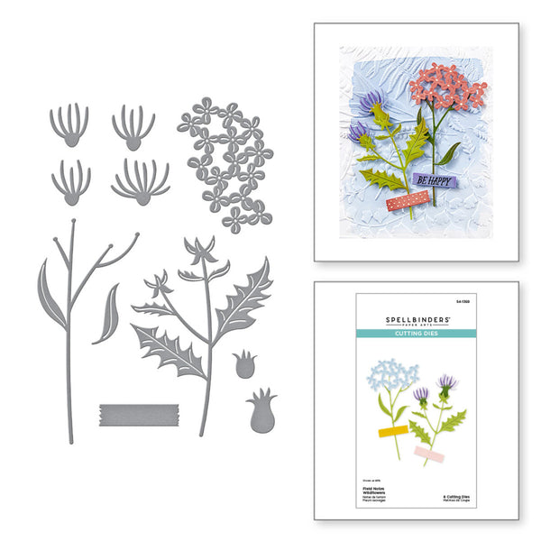 Spellbinders Etched Dies From The Field Notes, Wildflowers (S4-1369)