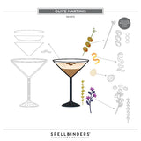 Spellbinders, Etched Dies From Happy Hour, Olive Martinis (S4-1372)