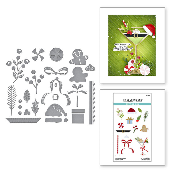 Spellbinders Etched Dies From Happy Hour, Christmas Cocktails (S4-1374)