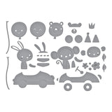 Spellbinders Etched Die From The Little Smiles Collection, Go Kart Go (S4-1400)