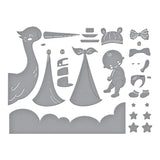 Spellbinders Etched Die From The Little Smiles Collection, Bundle of Joy (S4-1402)