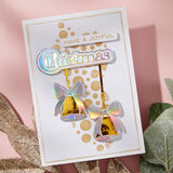 Spellbinders, Etched Dies By Lisa Horton, Bow & Bell Scallop Frame (S4-1448)