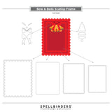 Spellbinders, Etched Dies By Lisa Horton, Bow & Bell Scallop Frame (S4-1448)