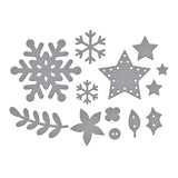 Spellbinders, Winter & Christmas Embellishments Etched Dies from the 3D Felt Décor Collection by Sandi MacIver (S4-1491)