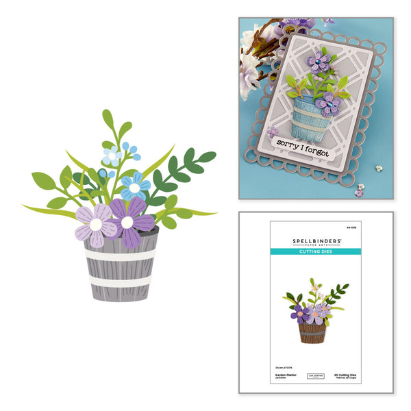Spellbinders, Etched Dies By Lisa Horton, Garden Planter (S4-1515)