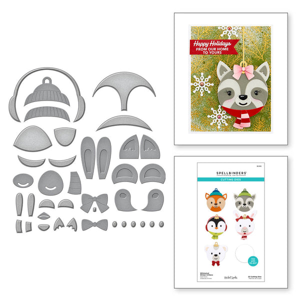Spellbinders Etched Dies By Nichol Spohr, Merry Mug & Circle Delights, Whimsical Winter Critters (S5-612)
