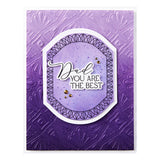 Spellbinders Etched Dies, Essential Four Petal Labels- Mirrored Arch Labels