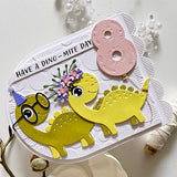 Spellbinders Etched Dies From The Monster Birthday Collection, Birthday Dinosaur (S3-498)