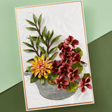 Spellbinders Etched Dies By Susan Tierney-Cockburn, Nasturtium and Galvanized Wash Bucket (S5-615)