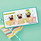 Spellbinders Etched Dies By Bibi Cameron, Party Puggles (S5-632)