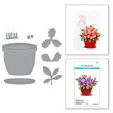 Spellbinders Etched Dies By Susan Tierney-Cockburn, Azalea And Garden Pot With Ladybugs (S5-636)