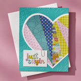 Spellbinders Etched Dies Just Sayin' by Kelly Bangs, Pieced Heart (S5-662)