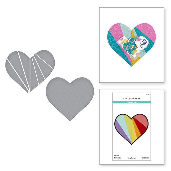 Spellbinders Etched Dies Just Sayin' by Kelly Bangs, Pieced Heart (S5-662)
