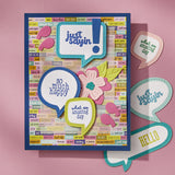 Spellbinders, Etched Dies Just Sayin' by Kelly Bangs, Speech Bubbles (S5-664)