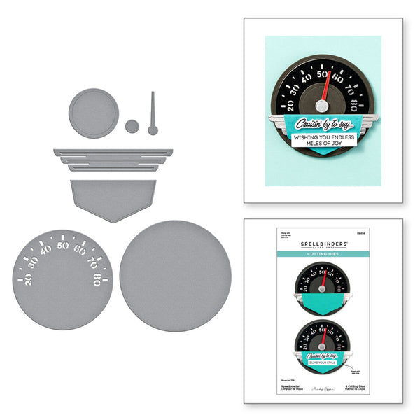 Spellbinders, Etched Dies from Classic Road Legends, Speedometer (S5-689)