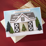 Spellbinders Etched Dies By Annie Williams, Country Christmas Barn (S5-693)