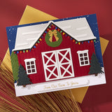 Spellbinders Etched Dies By Annie Williams, Country Christmas Barn (S5-693)
