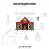 Spellbinders Etched Dies By Annie Williams, Country Christmas Barn (S5-693)