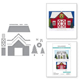 Spellbinders Etched Dies By Annie Williams, Country Christmas Barn (S5-693)