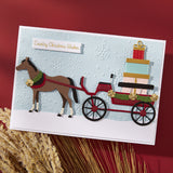 Spellbinders Etched Dies By Annie Williams, Christmas Horse-Drawn Wagon (S5-694)