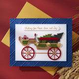 Spellbinders Etched Dies By Annie Williams, Christmas Horse-Drawn Wagon (S5-694)