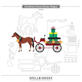 Spellbinders Etched Dies By Annie Williams, Christmas Horse-Drawn Wagon (S5-694)