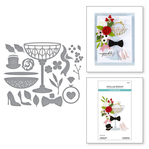 Spellbinders, Etched Dies From the Happier Hour Collection, A Special Toast (S5-720) - Scrapbooking Fairies