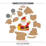 Spellbinders, Etched Dies From The Spectacular Christmas, Spectacular Santa (S5-723)